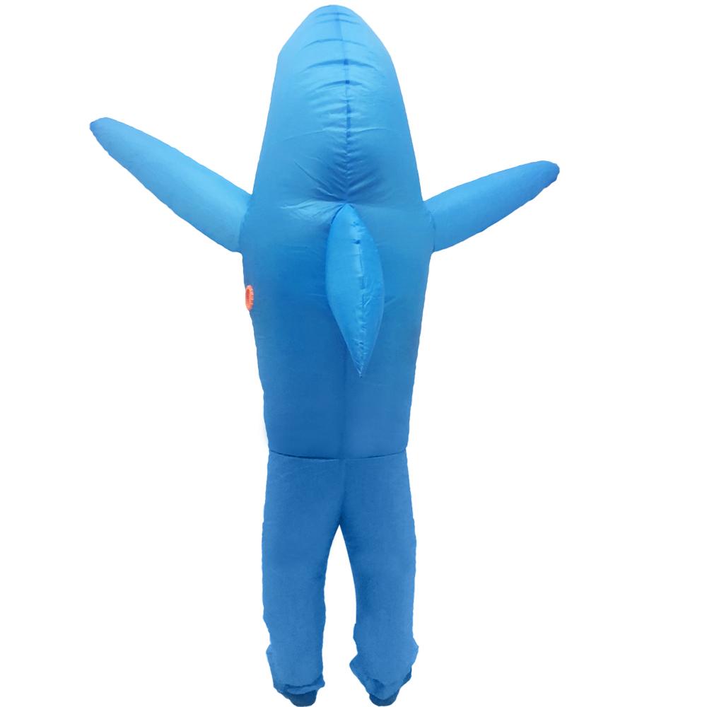 Costume gonflable de Requin bleu souriant - adulte