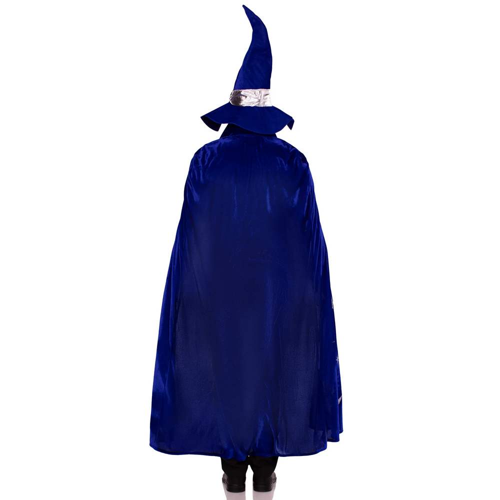 Kit de sorcier avec cape, chapeau et barbe - adulte