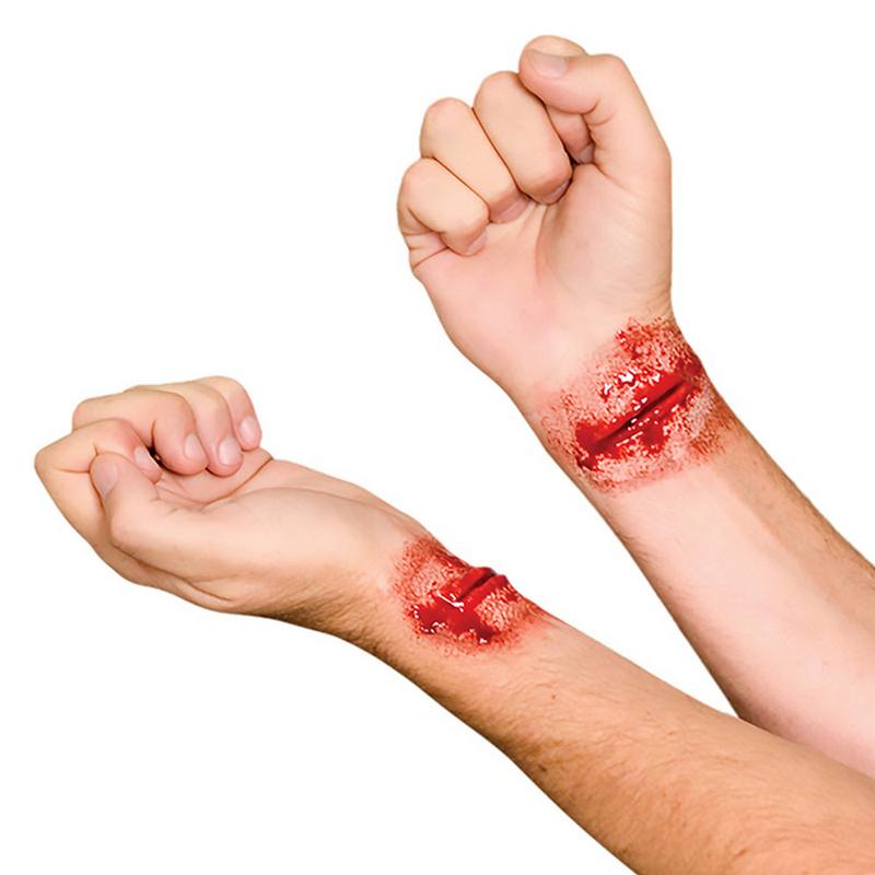 Woochie Slashed Wrist Prosthetics makeup