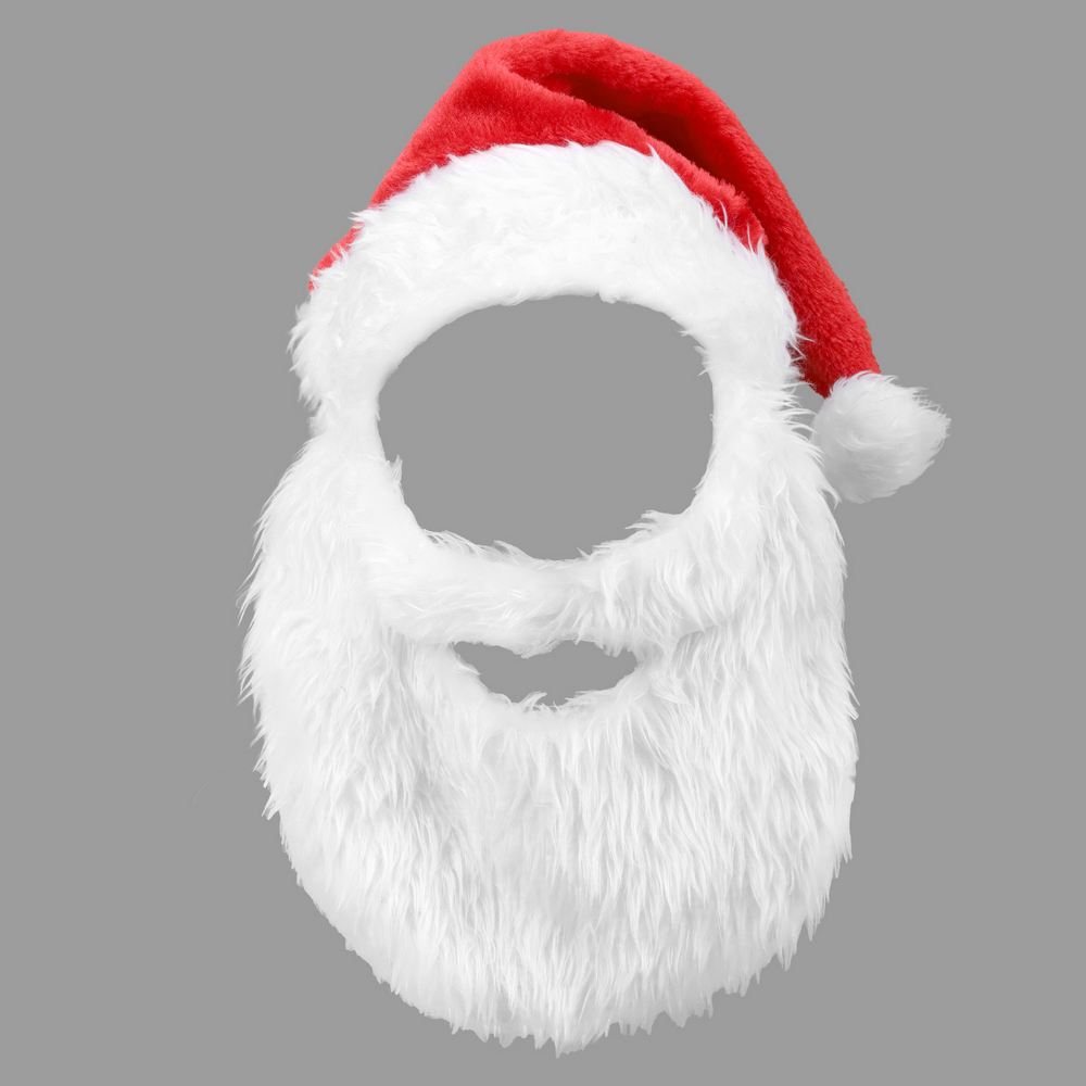 Bonnet de Père Noël avec barbe et moustache