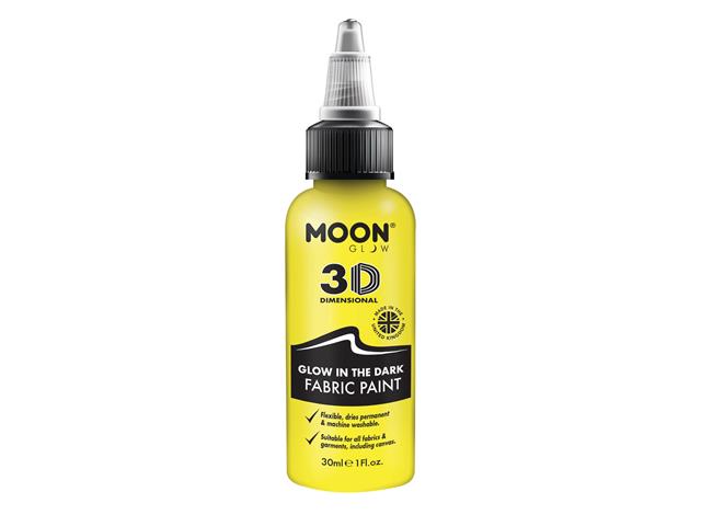 Glow In The Dark Fabric Paint- 30ml M1894-yellow_-_glow_fabric_paint_30ml