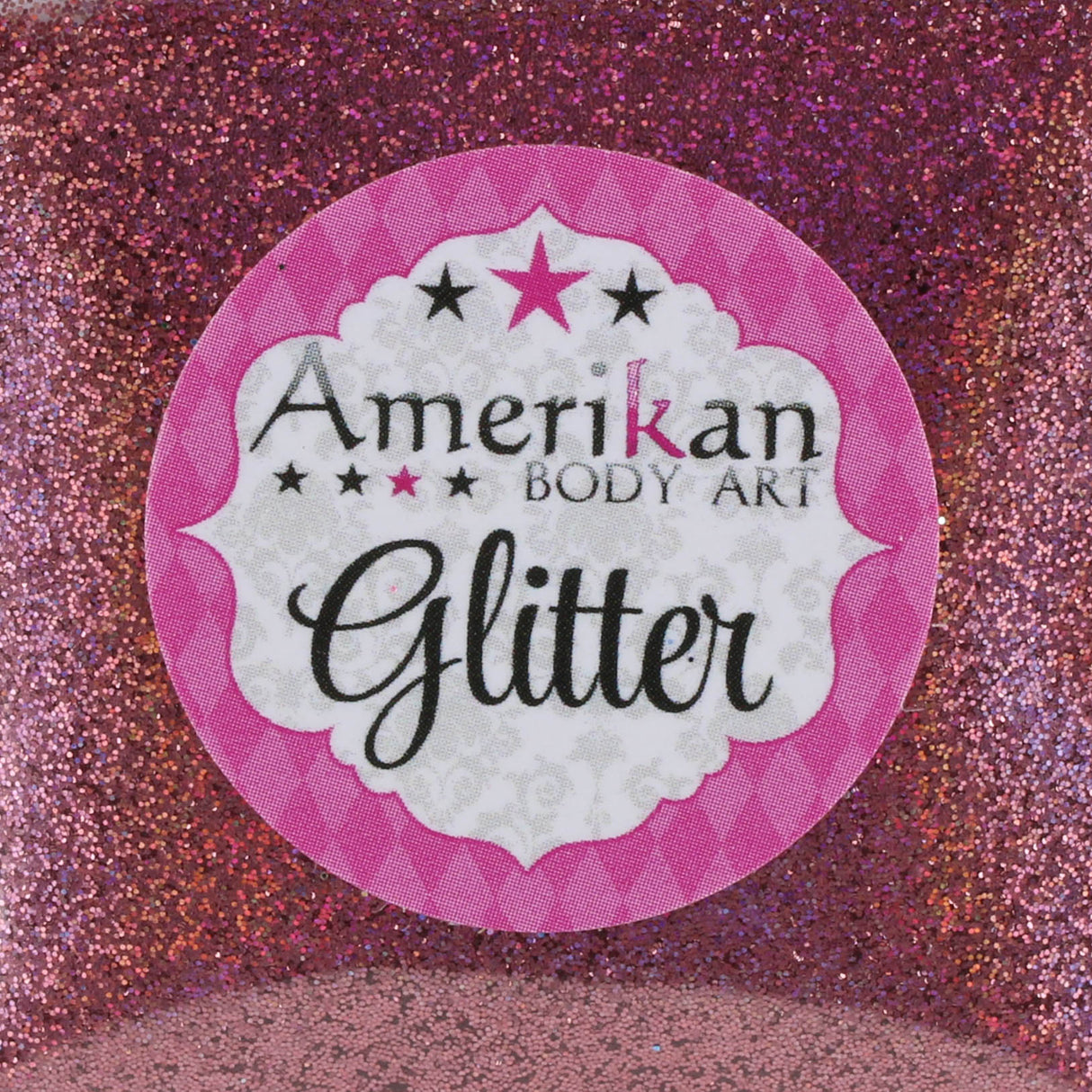 Amerikan Body Art Cosmetic Glitter HoloPinkSwatch