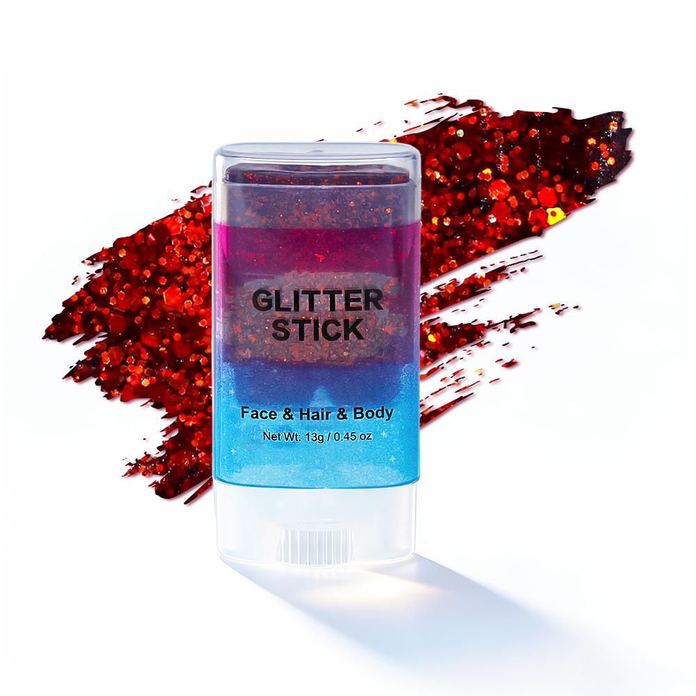 Chunky makeup body glitter stick