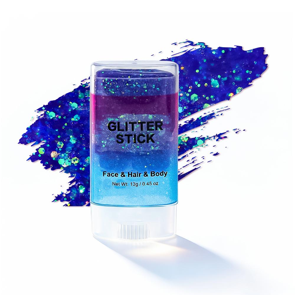 Chunky makeup body glitter stick