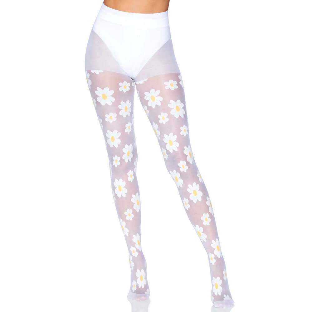 Daisy Nylon Sheer Tights - white O.S.