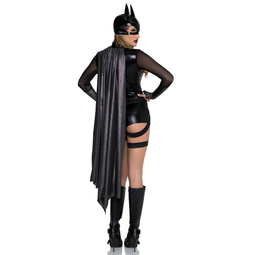 Costume de justicière super-héros sombre adulte