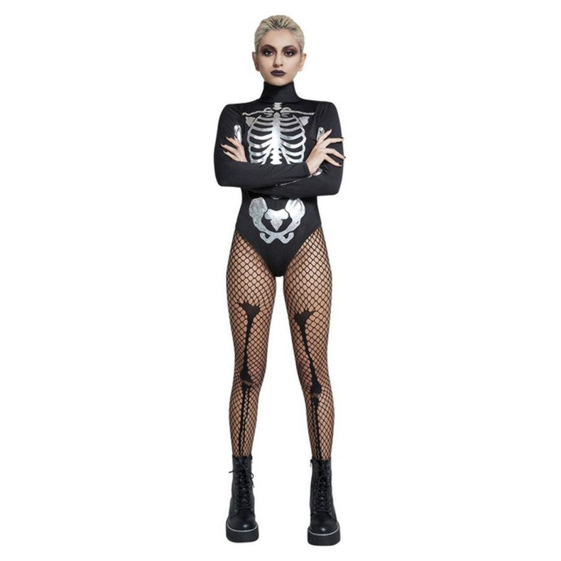Ladies Skeleton leotard Costume Ladies-Fever-Skeleton-Costume-52184_