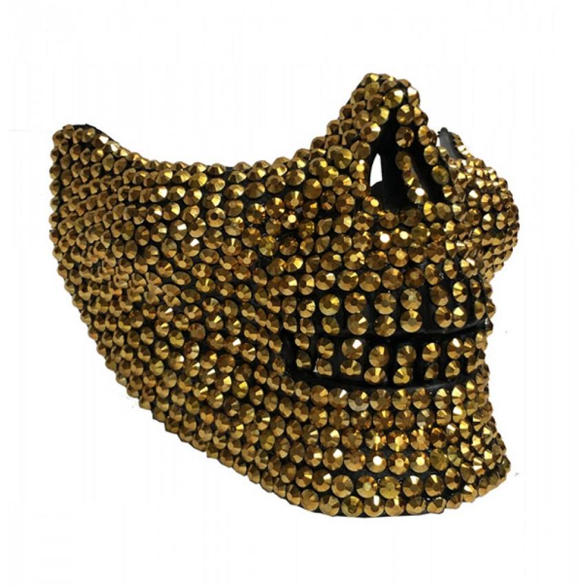 Skull Jaw Mask with rhinestones M0387G