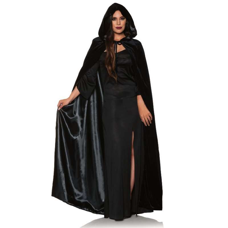Velvet Hooded Cape with Lining 30472