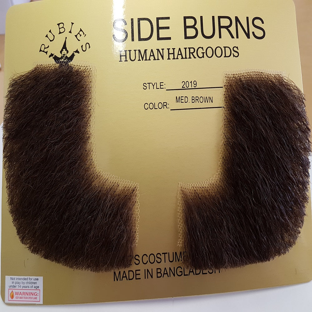 Human Hair Professional Sideburns 2019_Med.Brown