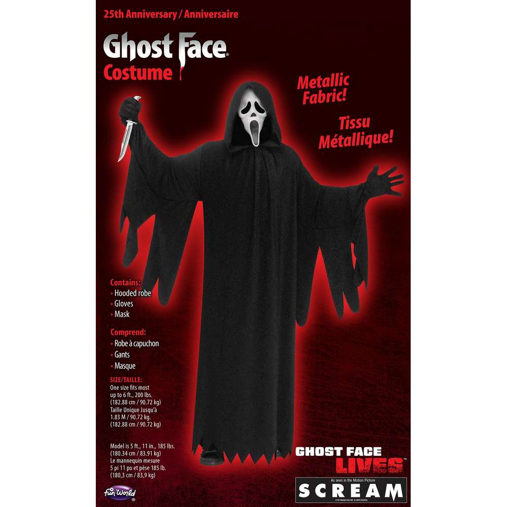Ghostface 25th Anv. Costume Scream - Adult