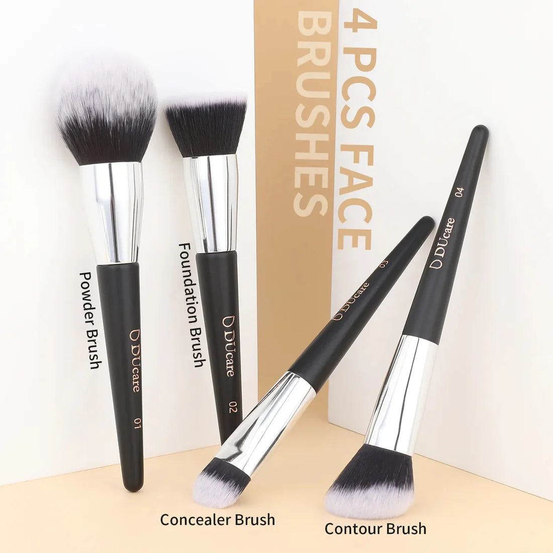 DUcare 10 pcs makeup brushes and bag - Face & Eye Travel Brush Set