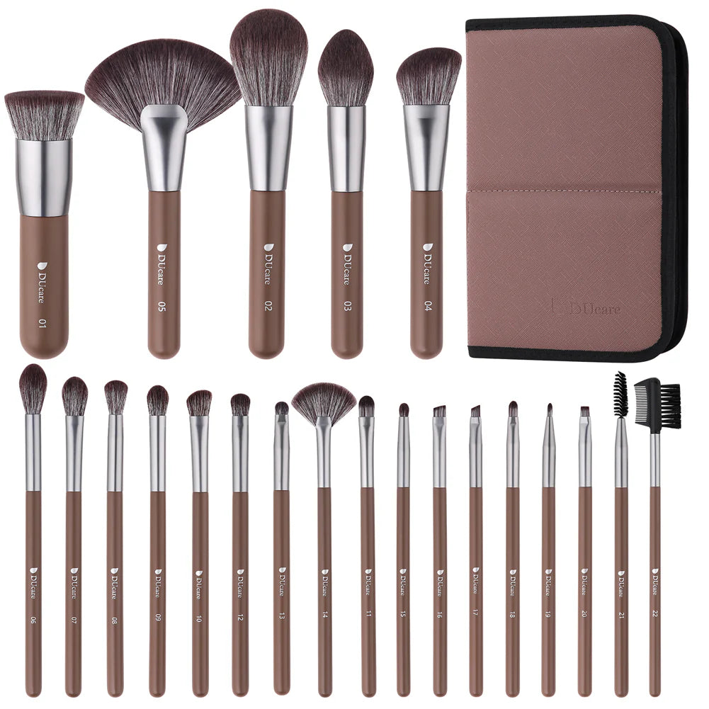 ducare-22-piece-face-eye-makeup-brush-set-chocolate