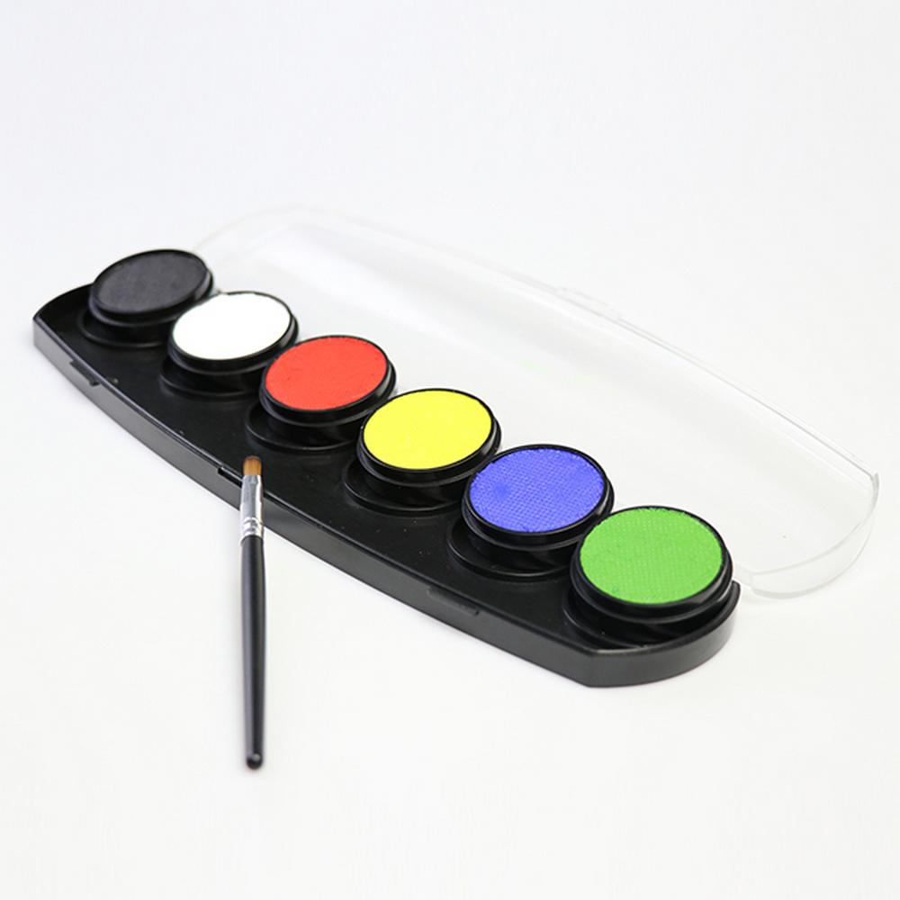 face-and-body-paint-water-base-palette-6-colors, Halloween Makeup, Festival Makeup