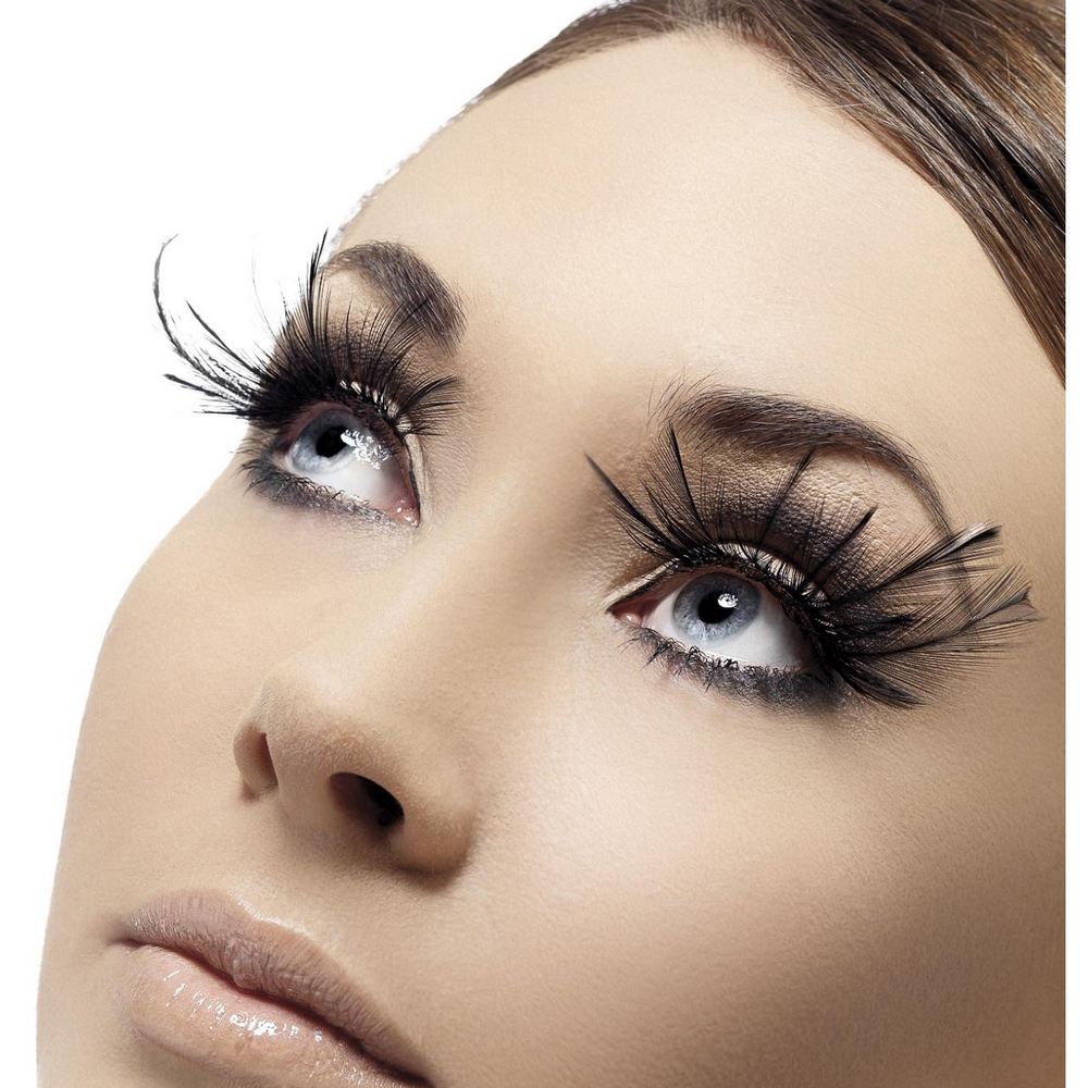 FEVER Feather Plume Eyelashes - black