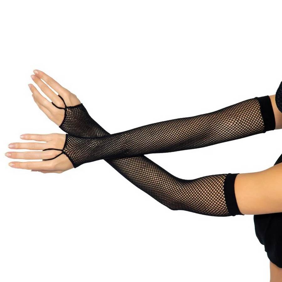 Fishnet Arm Warmer Gloves with finger loop 2019