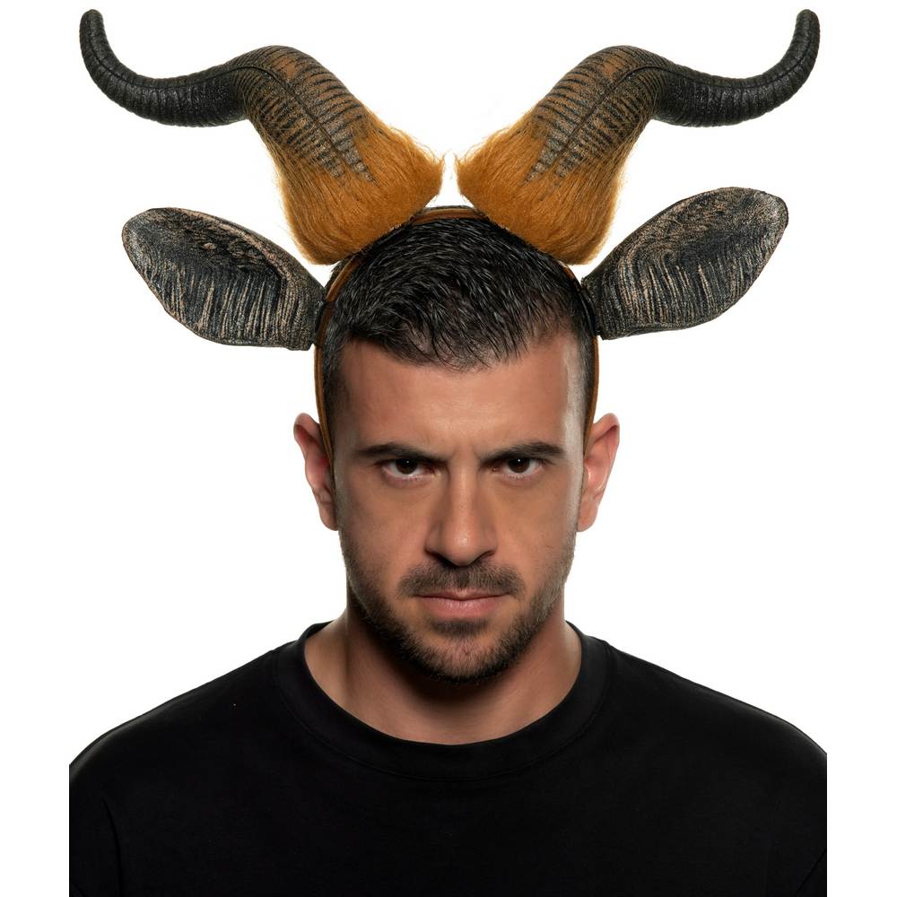 Foam Bull Horns Headband with Ears