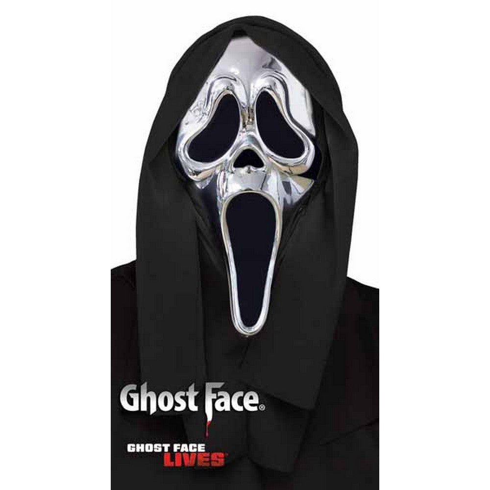 Ghostface Adult Chrome Adult Mask, Scream