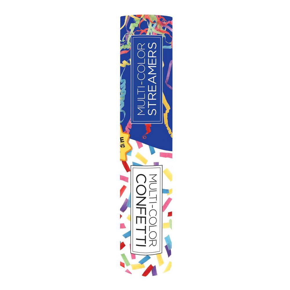 Tube de confettis et de serpentins Portatif