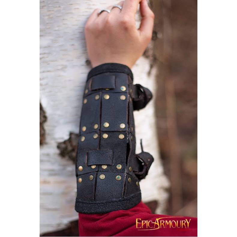 RFB Fighter Bracers 10044245-rfb-black-leather-fighter-bracers-for-larping-2