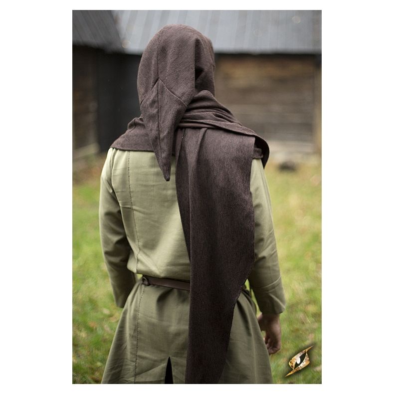 Altair Cowl - hooded cloak 30012900-altair-cowl-dark-brown-back