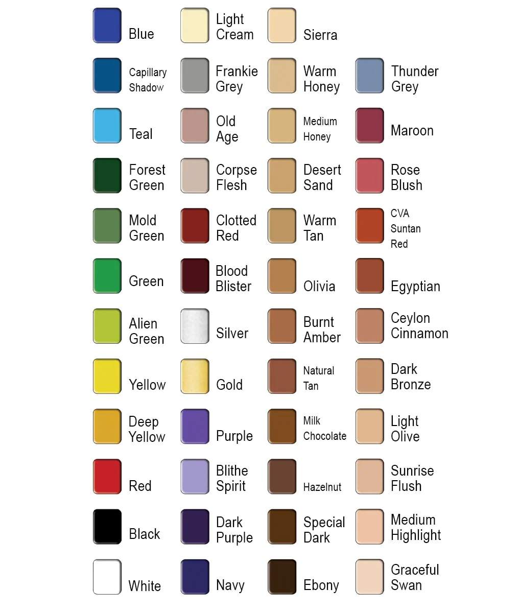 GRAFTOBIAN Rubber Mask Grease RMG-Color-Chart-Web-min