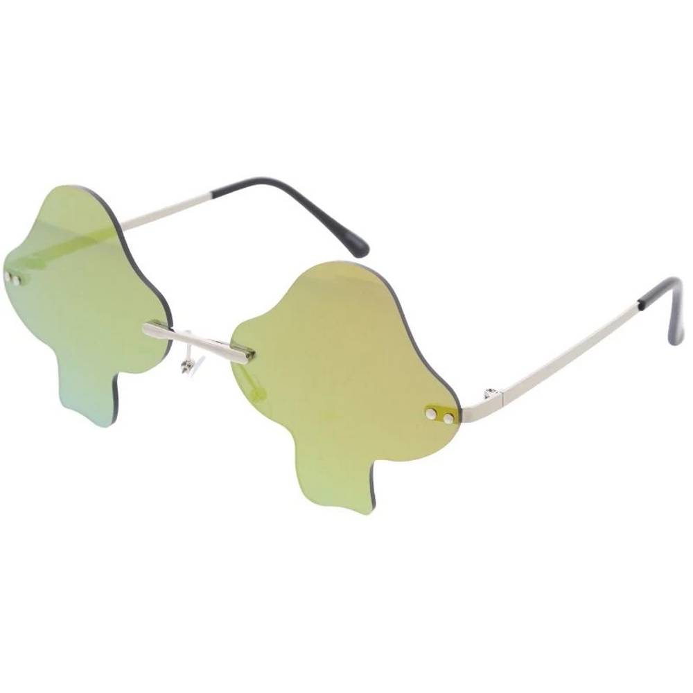 Unisex Metal Medium Mushroom Rimless Novelty Frame- Assorted
