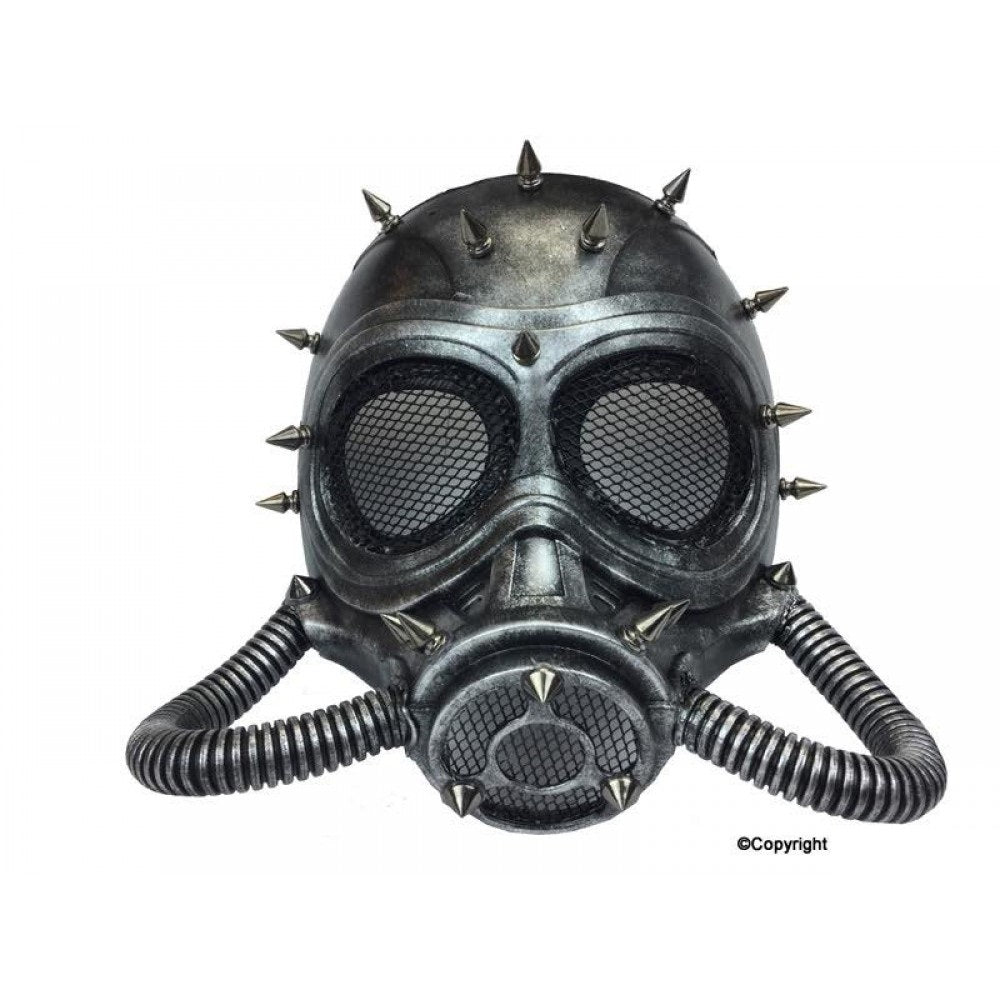 Steampunk studded Mask with hoses