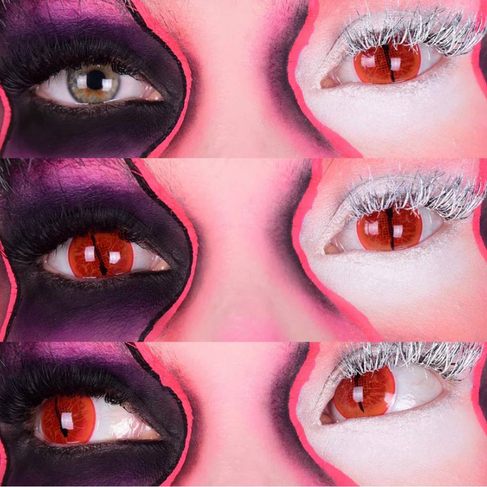 JURASSIC II Contact LENSES - Yellow/Red