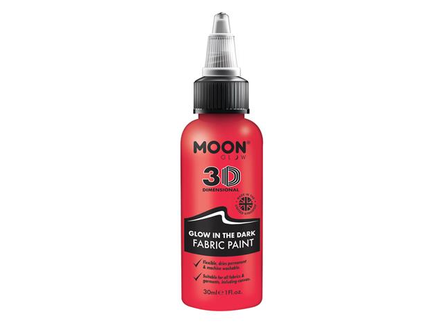 Glow In The Dark Fabric Paint- 30ml M1887-red_-_glow_fabric_paint_30ml