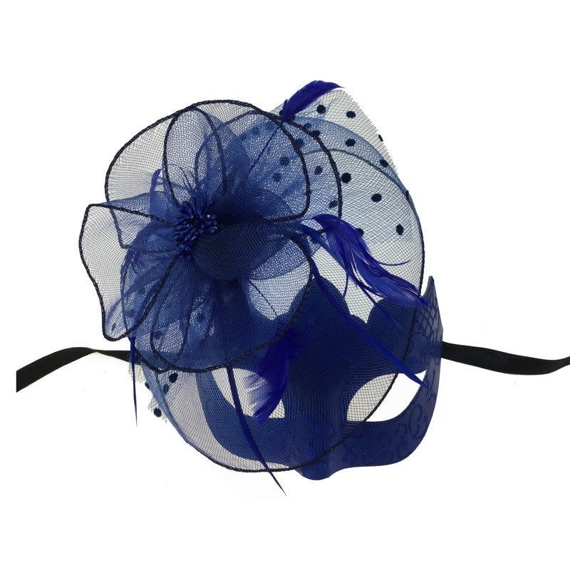 Masquerade Mask with feathers and tulle