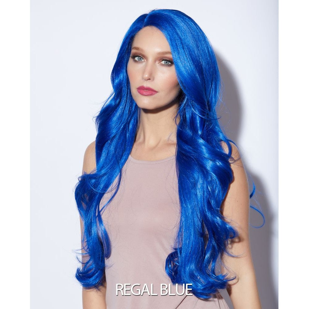 Blush Kim Lace Front Wig-Regal Blue, Roal Blue-Wavy-Longue, Heat Friendly