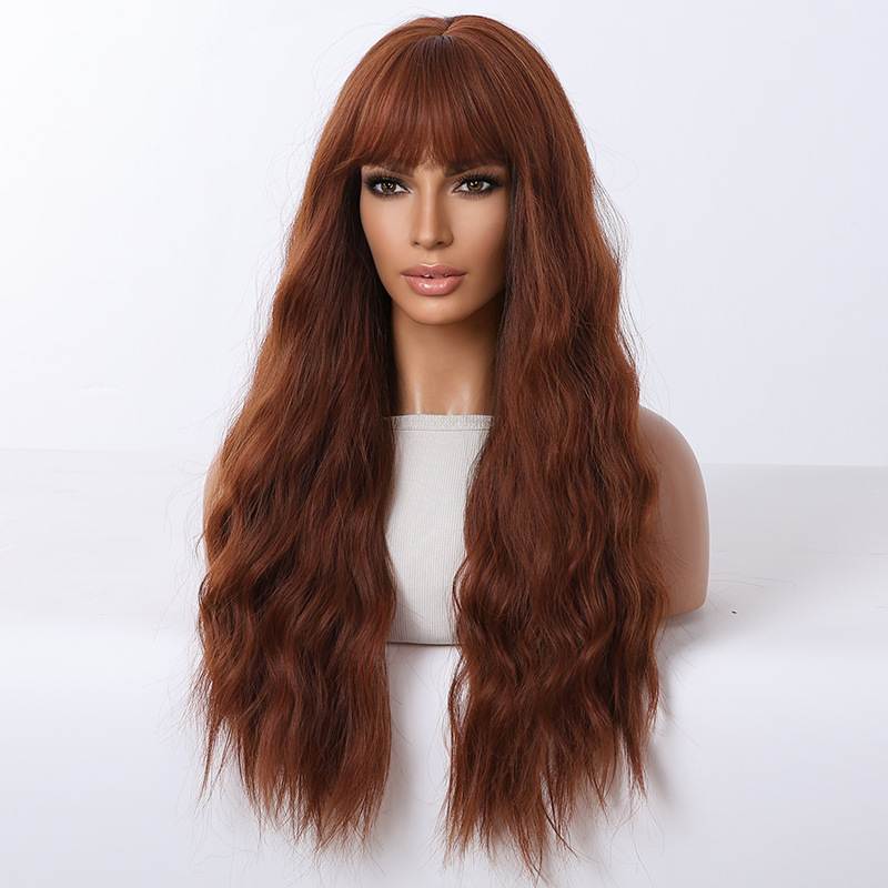 Long Wavy Wig with Bangs