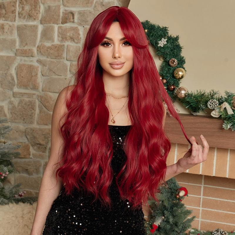 Long Wavy Wig with Bangs