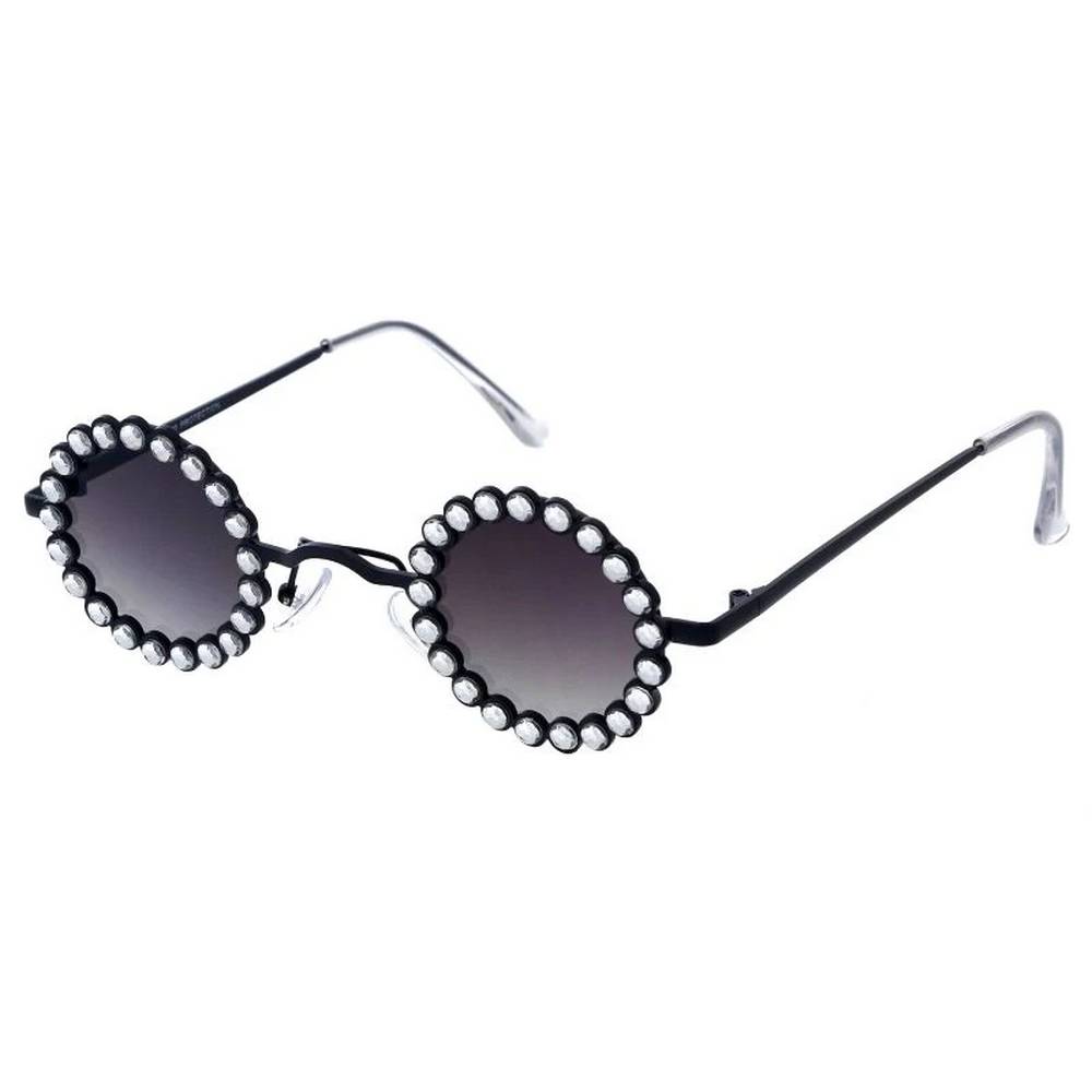 Unisex Small Round Vintage Inspired Rhinestone Encrusted Frame-Assorted