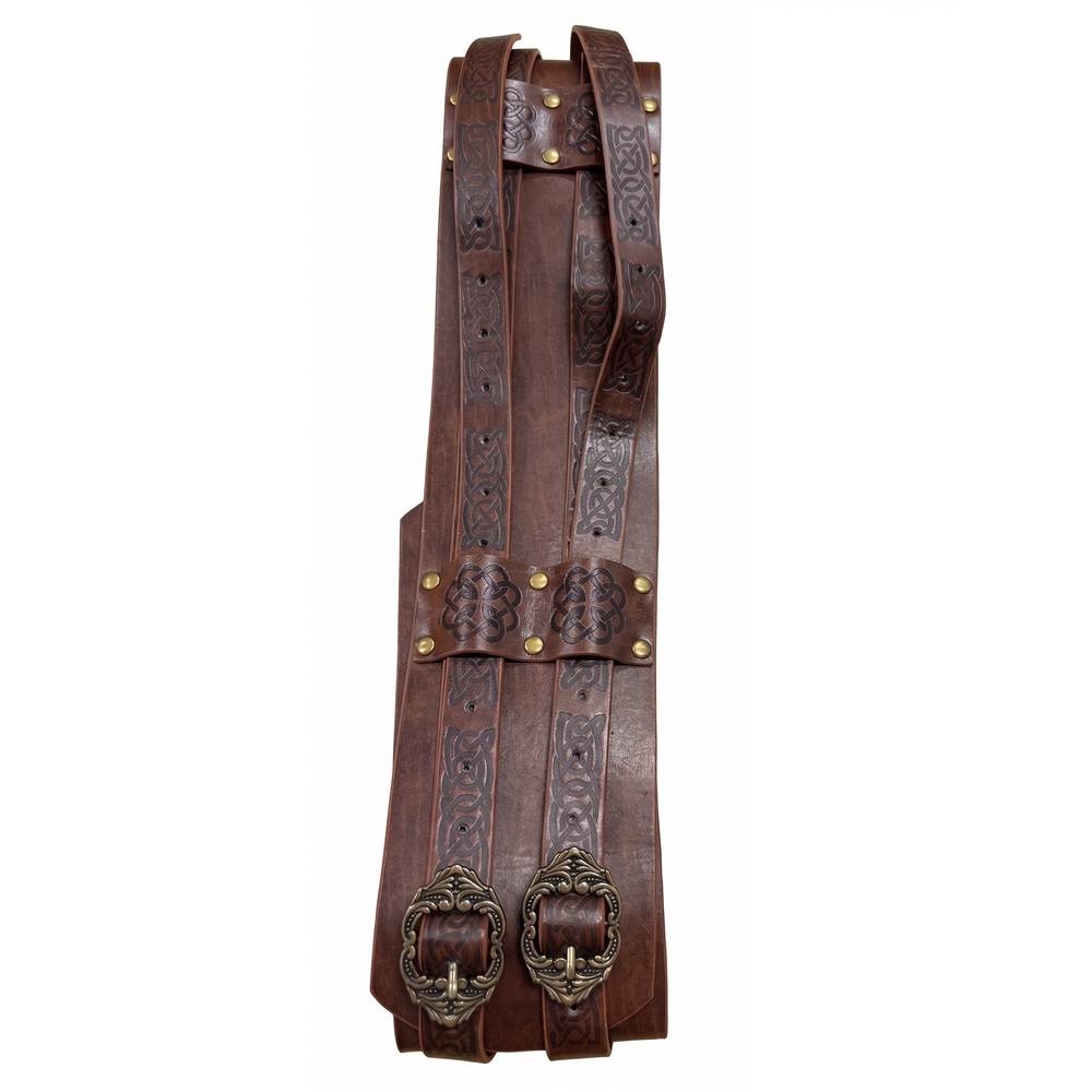 Medieval Large Faux leather Ring Belt
