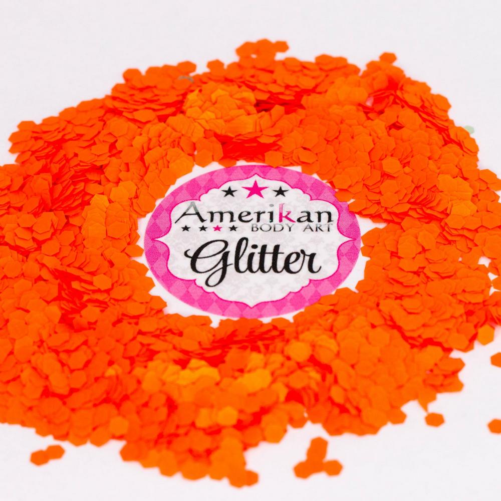 UV Chunky Glitter (0.094 hex) 1oz Bag UVOrangeChunkySwatch