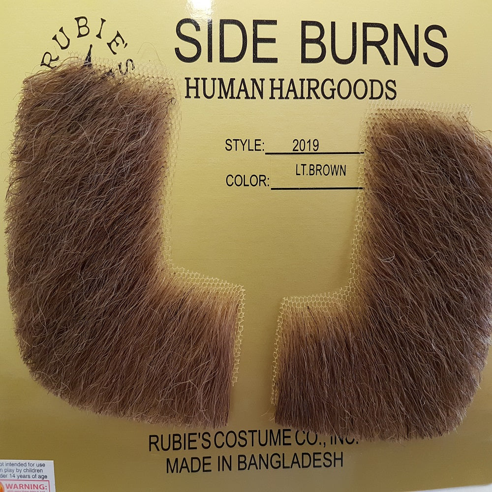 Human Hair Professional Sideburns 2019_LT.Brown