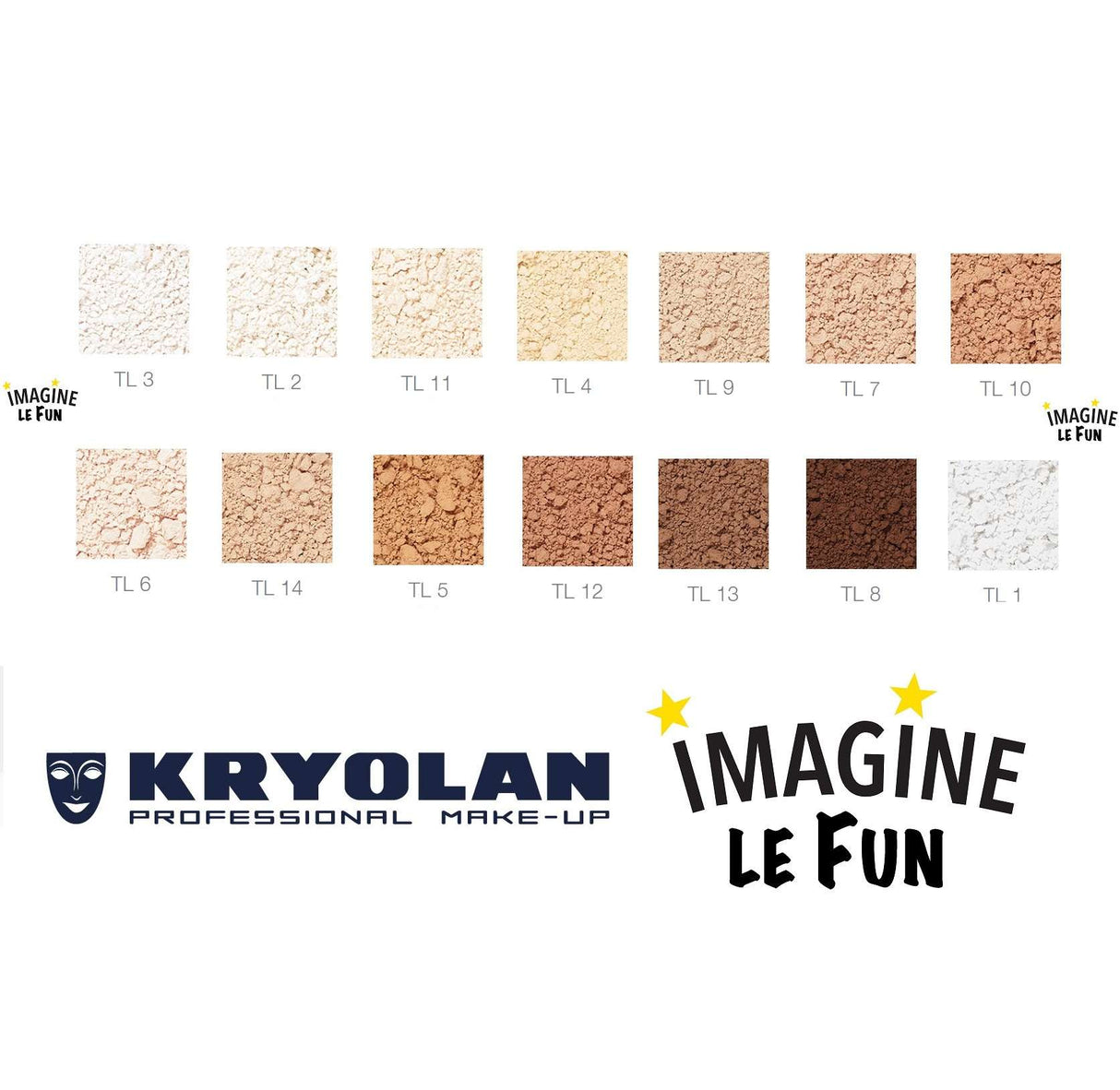 KRYOLAN Translucent Powder KRYOLAN Translucent Powder chart