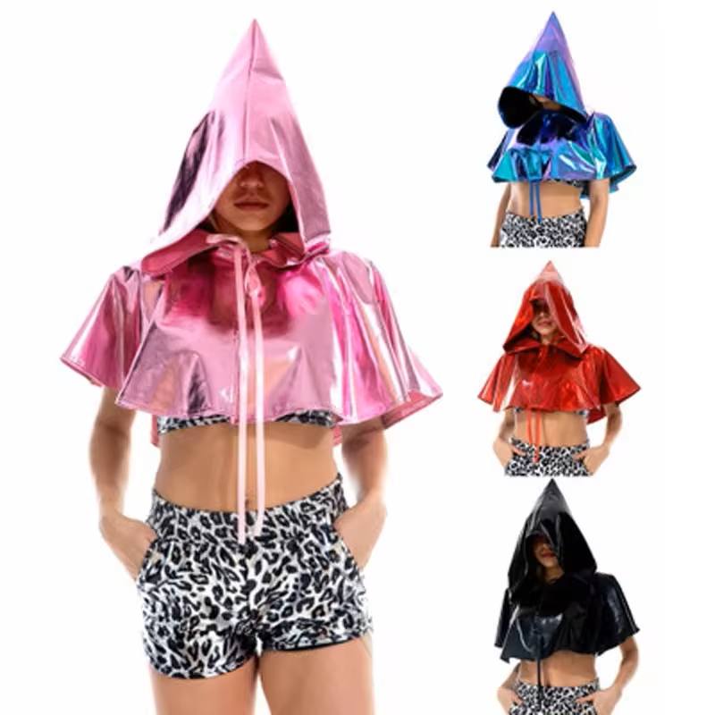 Metallic Hood Cape