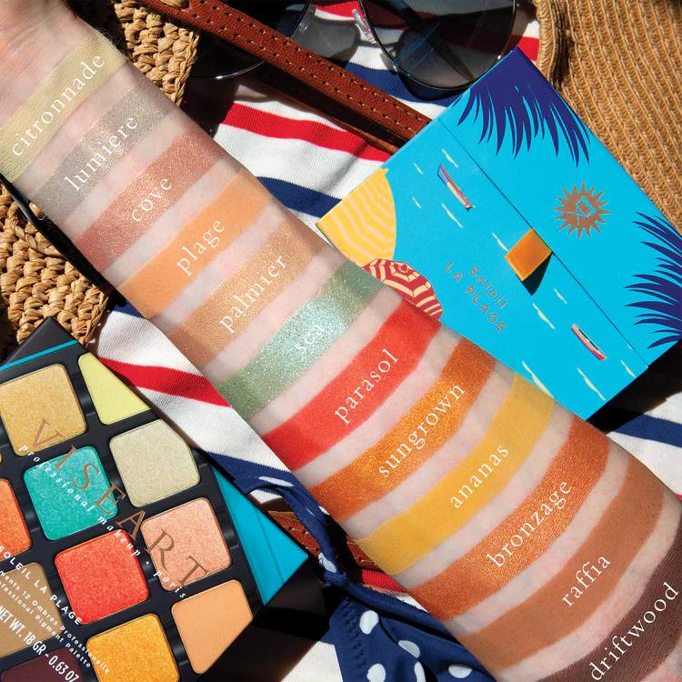 Viseart ETENDU Eye Shadow Palette SoleilLaPlage_Swatches_Light_Labeled_4.9.21