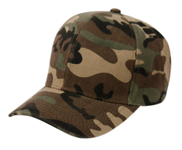 Plain Baseball Velcro Cap PC330 Hat O.S. Epochhats-PC330_CAMO