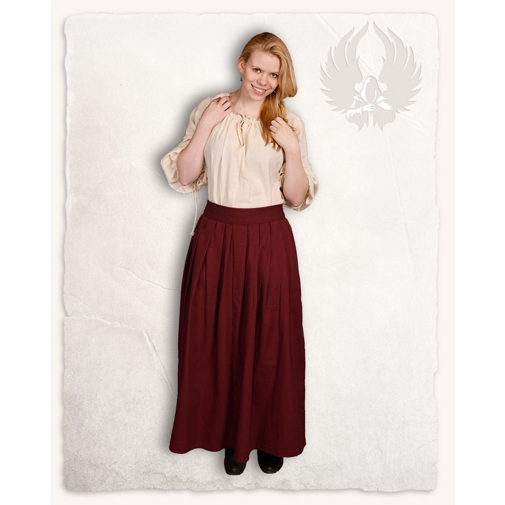 Anna medieval skirt Canvas - Bordeaux