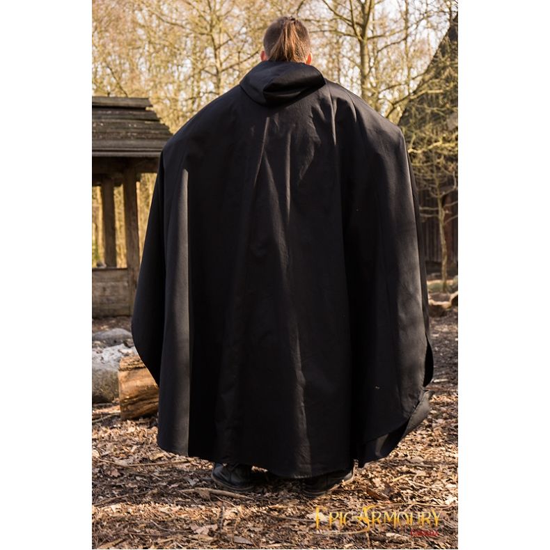 Godfrey hooded Cape Twill 30025456-black-godfrey-larp-cape_back