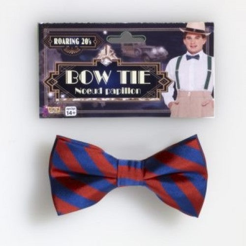Roaring 20's Striped BOWTIE 73201_Red-Bleu
