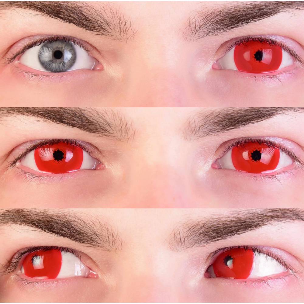 Red Mini Sclera Cosplay Contact LENSES- Red