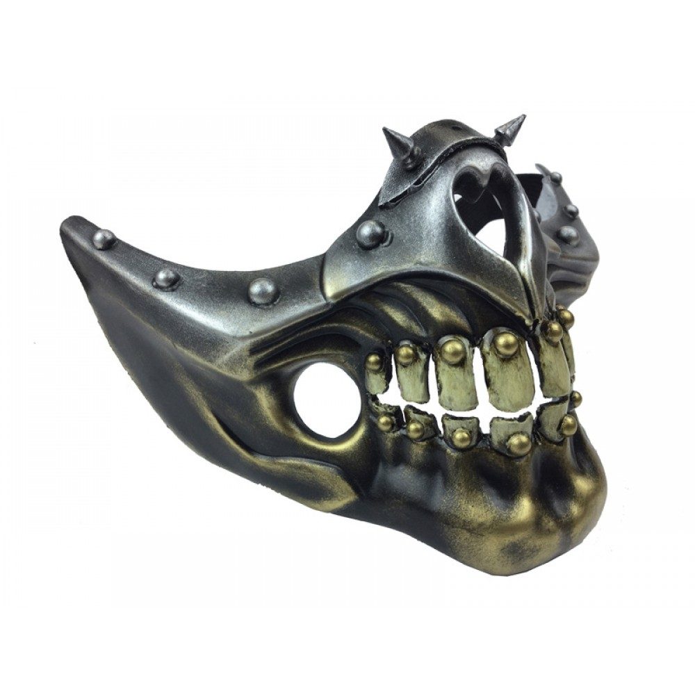 Steampunk Half Face Mask with Teeth M33240G_side.JPG