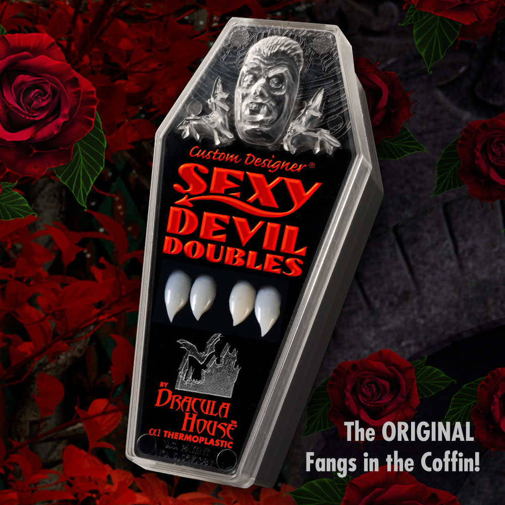Sexy Devil bites doubles Fangs