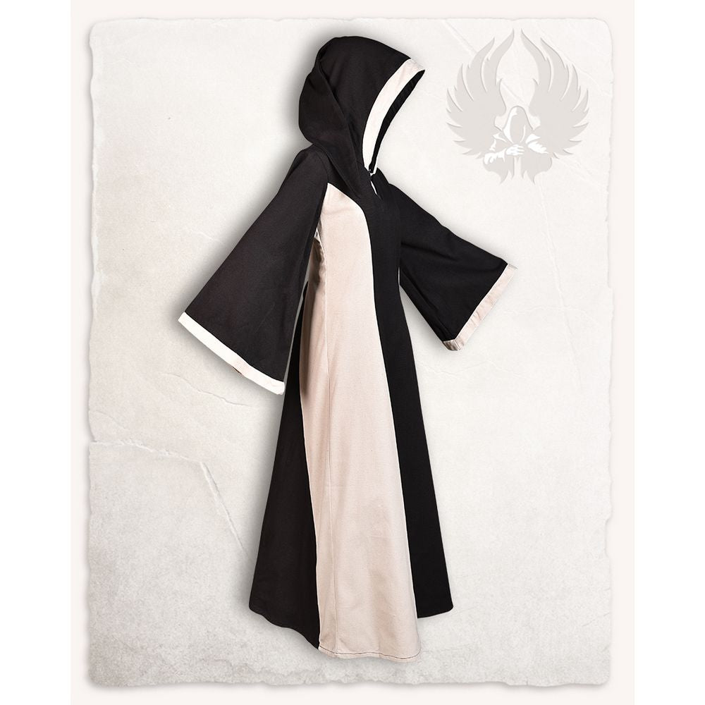 Iris Ladies hooded Dress Canvas - black/cream
