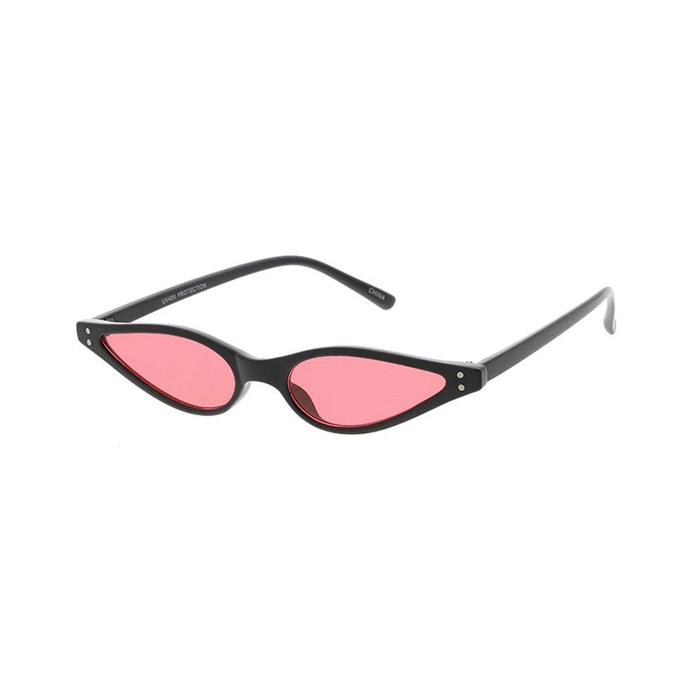 Plastic Small Wingtip Cat Eye Frame with Color Lens glasses- Assorted
